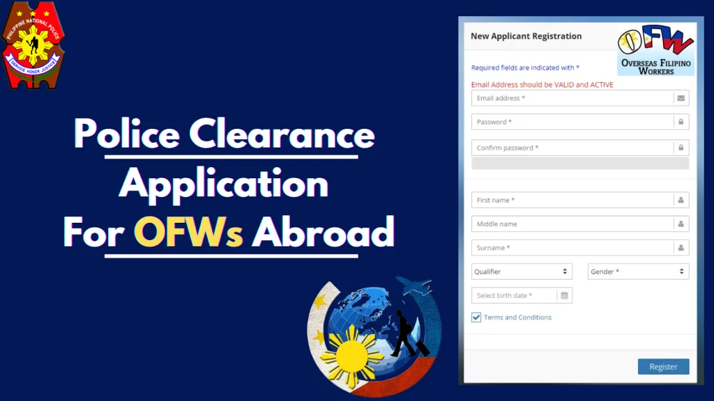 police clearance application for OFWs