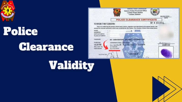 police clearance validity