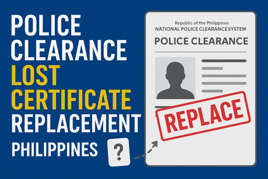 Police Clearance Lost Certificate Replacement